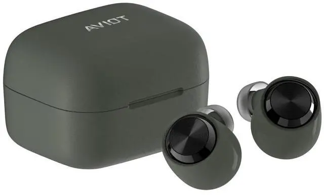 Main image of AVIOT TE-A1 Hi-Res True Wireless Earbuds | Bluetooth 5.3, Up to 70-Hour Playback, Adaptive Noise Canceling, 3D Spatial Audio, Wireless Charging, IPX4 Water & Dust Resistance, Lightweight (Khaki)