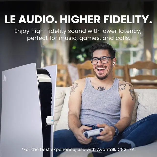 Alt view image 5 of 5 - Avantalk Infinity  2 Pairs Bluetooth Earbuds with Auracast & LE Audio, Qualcomm aptX Adaptive, Active Noise Canceling + Semi-Open Wireless Headphones, with App Control, 48H Battery Life