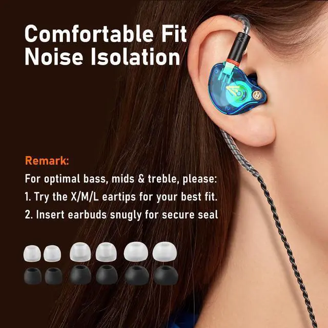 Alt view image 4 of 4 - Vibes 202MC USB-C Wired Earbuds - HiFi in Ear Monitor Headphones - Noise Isolating Ear Buds w/ Mic - Clear Sound, Deep Bass & Comfort-Fit Earphones - MMCX to USBC, Silver Plated Cord, Carrying Case