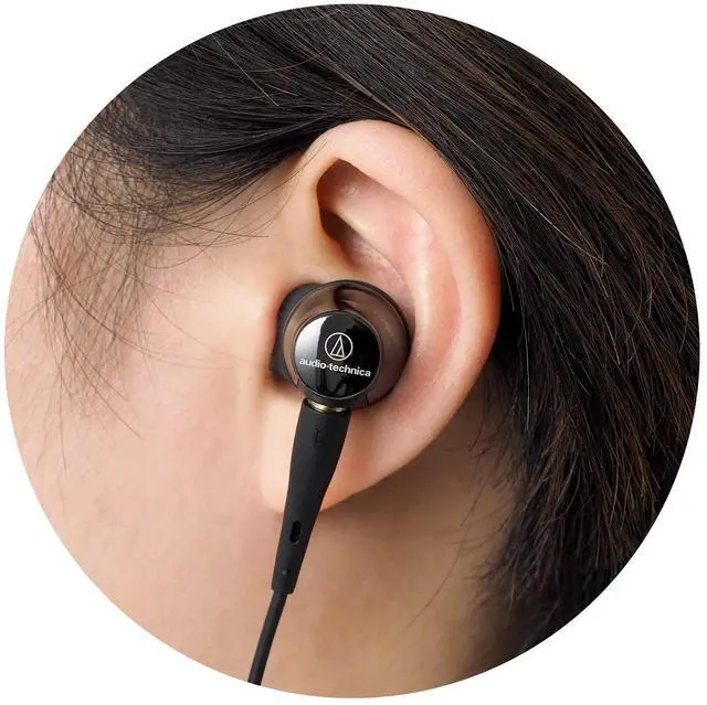 Alt view image 5 of 5 - Audio-Technica ATH-CKR100iS Sound Reality In-Ear High-Resolution Headphones with In-Line Mic & Control