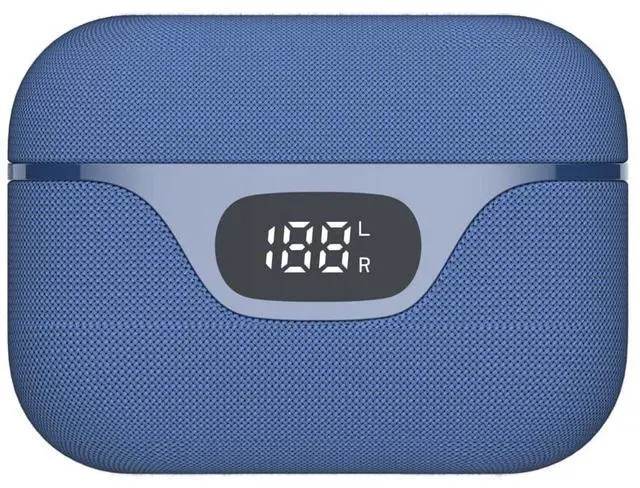 Alt view image 3 of 5 - AT&T Essentials Audio Bundle: Bluetooth Transmitter/Receiver with LED Display & True Wireless Earbuds, 19.5Hr Battery (Black/Blue)