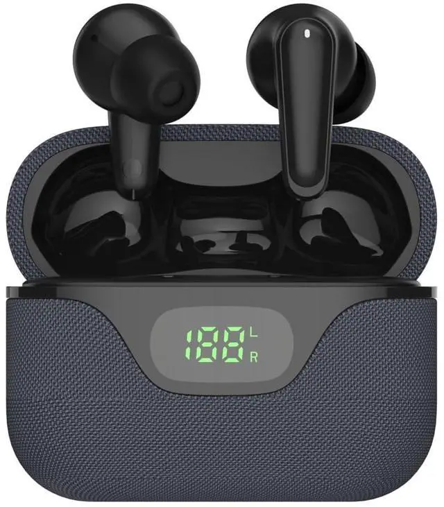 Alt view image 2 of 5 - AT&T Essentials Audio Bundle: Bluetooth Transmitter/Receiver with LED Display & True Wireless Earbuds, 19.5Hr Battery (Black/Black)