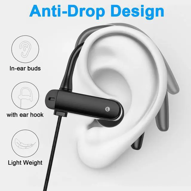 Alt view image 4 of 5 - ASKUBSKU USB Headset with Microphone for PC 8.2Ft Cord, USB A Headphones for School Computer, Wired Earbud Over Ear with Hook Mute Stereo Noise Canceling Cord Earphone for Laptop for Surface Switch