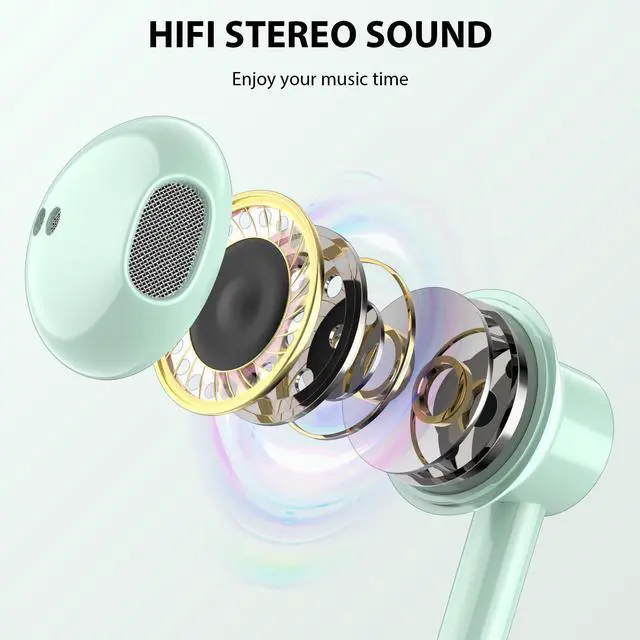 Alt view image 2 of 5 - ASKUBSKU USB Headset for Game, USB A Headphones with Microphone for PC Computer with 7.5 Ft Cable, Wired USBA Earbuds Mute Stereo Noise Canceling Cord Laptop Earphones for Dell Surface Switch, Green