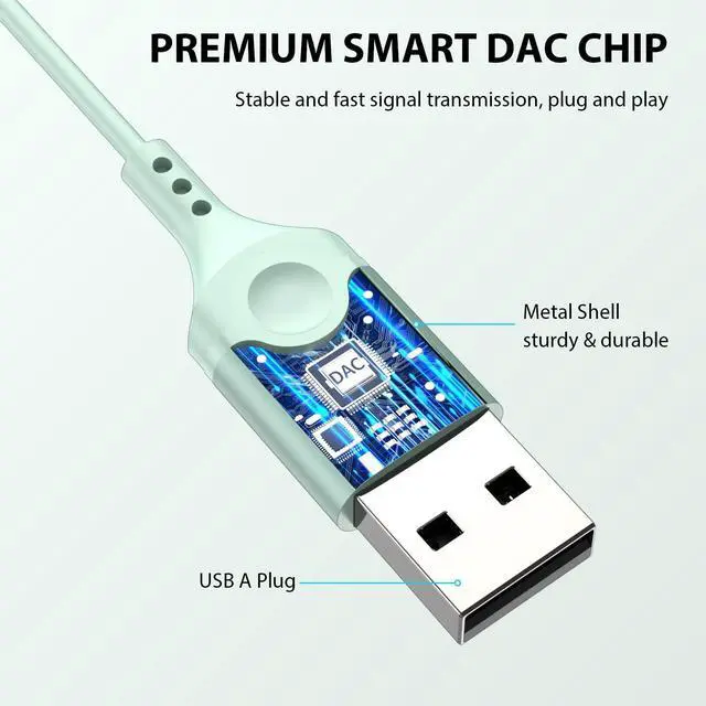 Alt view image 5 of 5 - ASKUBSKU USB Headset for Game, USB A Headphones with Microphone for PC Computer with 7.5 Ft Cable, Wired USBA Earbuds Mute Stereo Noise Canceling Cord Laptop Earphones for Dell Surface Switch, Green