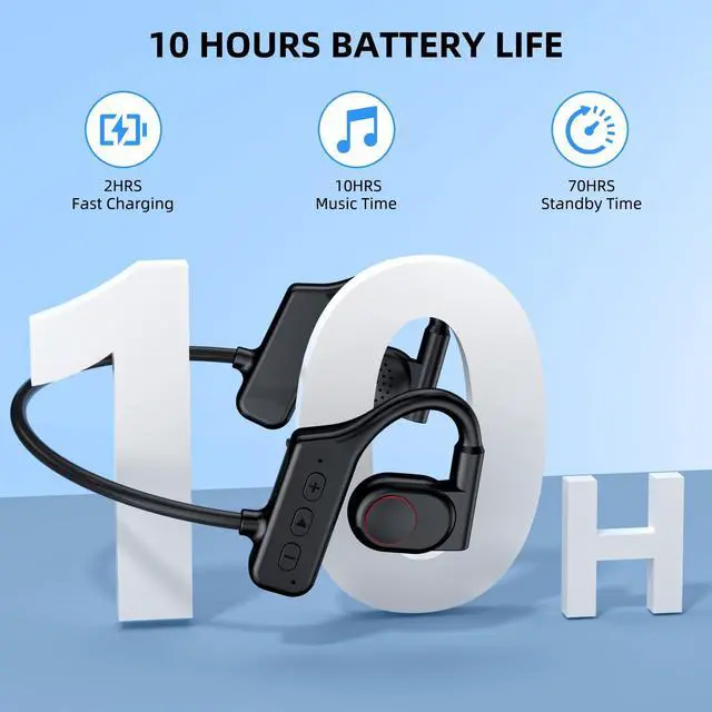 Alt view image 4 of 5 - Wireless Earbud Open Ear Headphone Bluetooth for Samsung S25 Ultra S24 S23 Fe S22, Sport Workouts Running Earphone with Clip Sweat Resistant Cordless Open Back Audífonos for iPhone 16 15 Pro Max Plus