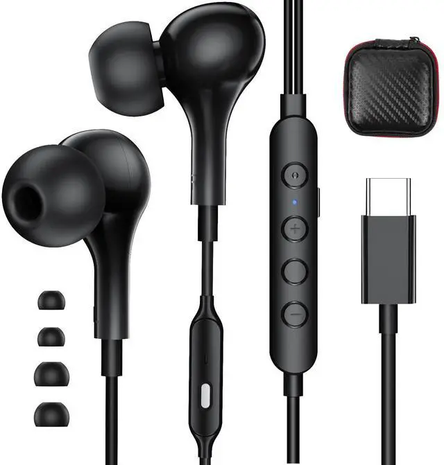 Main image of USB C Headphone, Voice Changer Earbuds Wired with Mic, Karaoke Type-C Earphone with Case Deep Bass Noise Canceling Cord Ear Buds for iPhone 16 15 Pro Max Plus iPad Galaxy S24 Ultra S23 FE Pixel 9 8 7