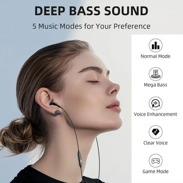 Alt view image 2 of 5 - USB C Headphone, Voice Changer Earbuds Wired with Mic, Karaoke Type-C Earphone with Case Deep Bass Noise Canceling Cord Ear Buds for iPhone 16 15 Pro Max Plus iPad Galaxy S24 Ultra S23 FE Pixel 9 8 7