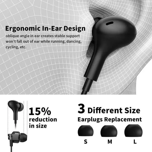 Alt view image 5 of 5 - Wireless Earbuds for Samsung S24 Ultra S23 Fe S22+, 5.3 Bluetooth Earphones Noise Canceling Ear Buds with Mic HiFi Stereo Wireless Headphones for iPhone 15 Pro Max 14 Galaxy S22 A53 Pixel 8 7 Pro 6A