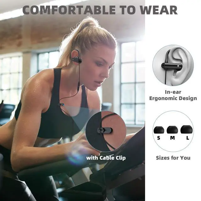 Alt view image 3 of 5 - 3.5mm Headphones Sport Wired Earbuds with Microphone Noise Cancelling Earphone HiFi Stereo Over Ear Buds Wired Plug in with Ear Hook for Samsung Galaxy A15 A03s A14 S10 A12 Moto Switch MP3 Running Fit