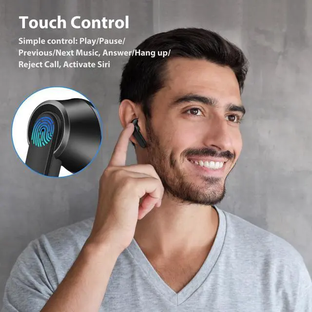 Alt view image 2 of 5 - Wireless Earbuds for Samsung S24 Ultra S23 Fe S22+ S21, 5.3 Bluetooth Earbuds Noise Cancelling Ear Buds with Mic Touch HiFi Stereo Wireless Headphone for iPhone 15 Pro Max 14 Plus Pixel 8 7 Pro 6 A