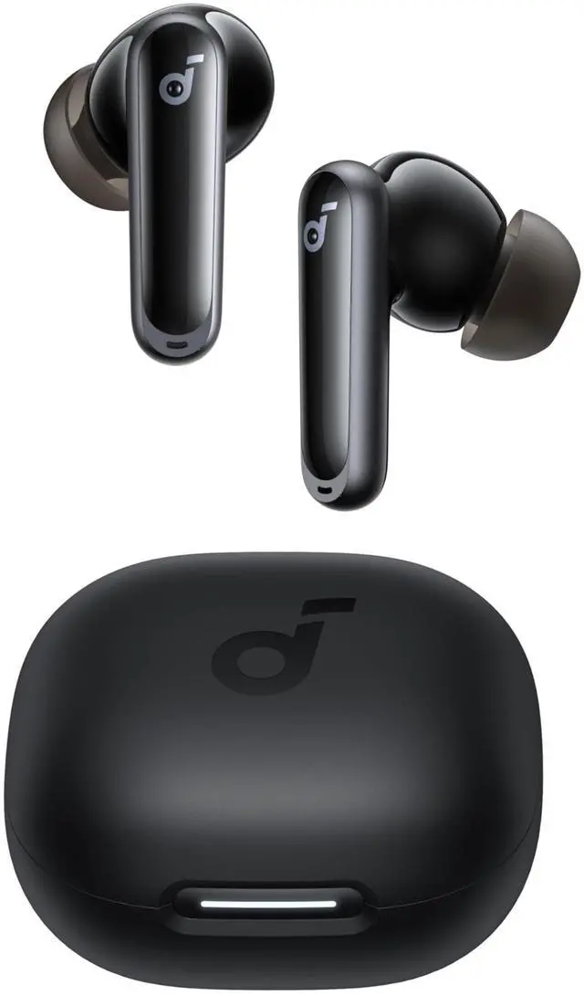 Main image of Soundcore P40i by Anker, Noise Cancelling Wireless Earbuds, Adaptive Noise Cancelling to Environments, Heavy Bass, 60H Playtime, 2-in-1 Case and Phone Stand, IPX5, Wireless Charging, Bluetooth 5.3