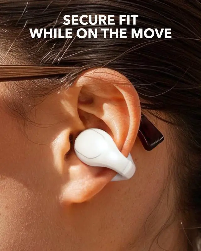 Alt view image 4 of 5 - Soundcore C30i by Anker, Open-Ear Earbuds, Clip-On Headphones, Lightweight Comfort, Stable Fit, Firm-Shell Design, Attachable Ear Grips, Big Drivers for Clear Audio, 30H Play, IPX4 Water-Resistant