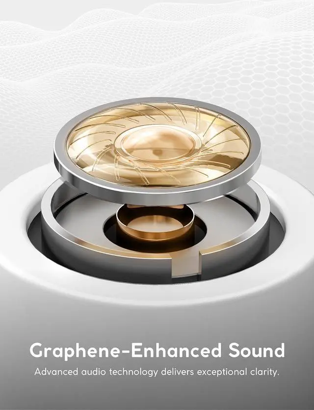 Alt view image 2 of 5 - Zolo Liberty+ Total-Wireless Earphones, Bluetooth Earbuds with Graphene Driver Technology and 48 Hours Battery Life, Sweatproof Total-Wireless Earbuds with Smart AI and Toggle Sound Isolation