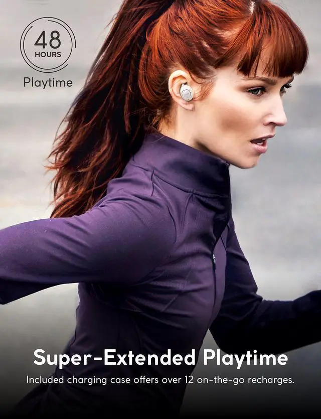 Alt view image 3 of 5 - Zolo Liberty+ Total-Wireless Earphones, Bluetooth Earbuds with Graphene Driver Technology and 48 Hours Battery Life, Sweatproof Total-Wireless Earbuds with Smart AI and Toggle Sound Isolation