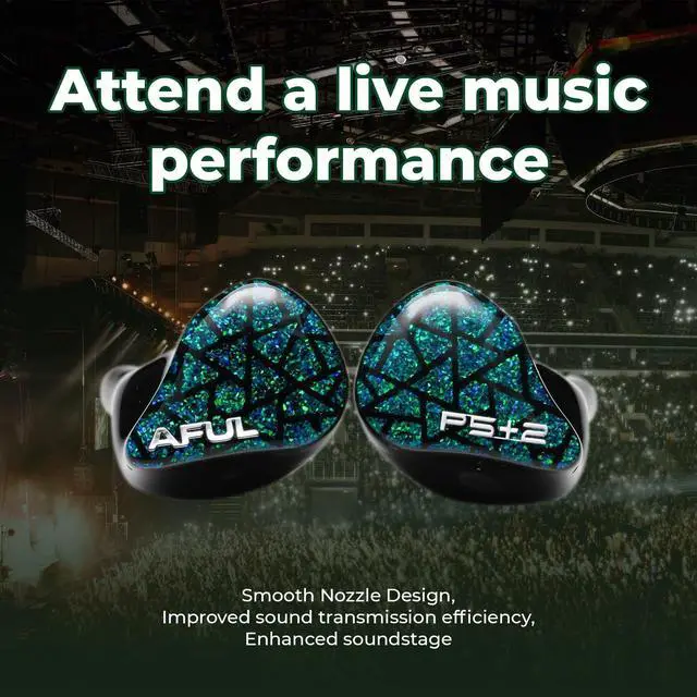 Alt view image 4 of 5 - HiFiGo AFUL Performer 5+2 / Performer 7 IEMs, 2DD+4BA+1 Micro Planar Unit in-Ear Monitor Earphones with 3D Printed Acoustic Tube Structure (3.5mm)