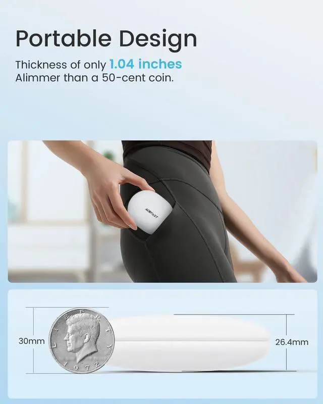 Alt view image 4 of 5 - Acefast AceFit Air Open Ear Headphones, Wireless Earbuds with Rich Bass, Bluetooth 5.4 Sports Headphones with Charging Case, 32H Playtime Earbuds IP54 Waterproof for Running, Cycling, Walking, Workout