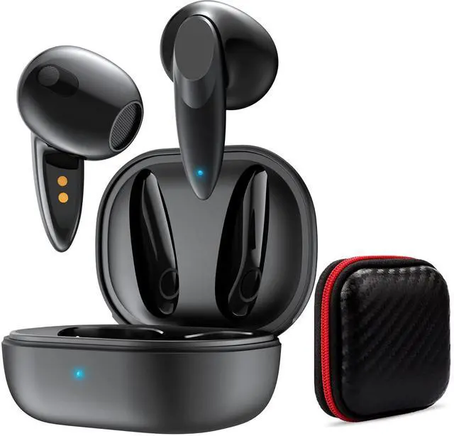 Main image of ACAGET Wireless Earbuds for iPhone 16 15 Pro Max 14 Plus 13 12 XR Bluetooth Headphones Lightweight Touch Control Stereo Earphones with Charging Case Built-in Mic Headset for Samsung Galaxy S25 S24 S23