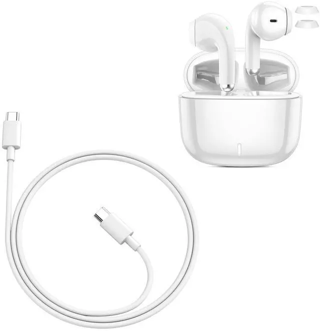 Main image of Wireless Bluetooth Earbuds & USB C-C Fast Charging Cable - All Day Playtime Hi-Fi Sound Bluetooth 5.3 Headphones, 45W PD Fast Charge 480Mbps Data Transfer Cord for iPhone 16 15 Galaxy S25 S24 Google