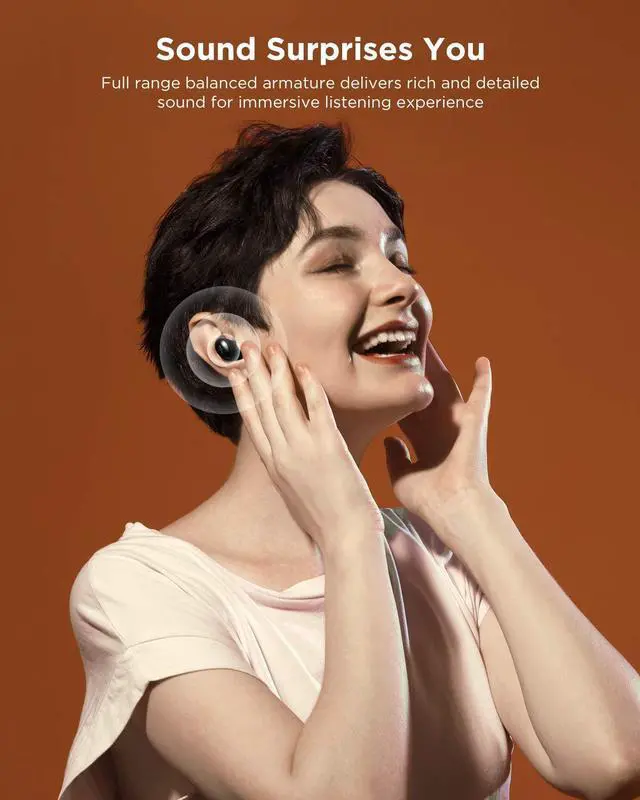 Alt view image 5 of 5 - 1MORE Colorbuds Wireless Earbuds Bluetooth 5.0 Headphone with Fast Charging, Qualcomm Chip IPX5 Waterproof Stereo in-Ear Earphones CVC8.0 Build-in Dual Mic ENC Auto Play/Pause, 22H