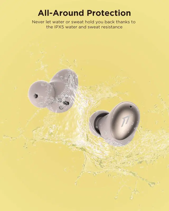 Alt view image 4 of 5 - 1MORE Colorbuds Wireless Earbuds Bluetooth 5.0 Headphone with Fast Charging, 22HUSB C, IPX5 Waterproof Stereo in-Ear Earphones CVC8.0 Build-in Dual Mic ENC Auto Play/Pause for Work Home Office Sport