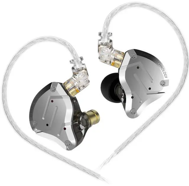 Main image of KZ ZS10 Pro in-Ear Monitor 4BA+1DD Hybrid 5 Drivers Earbuds HiFi Bass Noise Isolation Earphones, Clarity in All Frequency Stereo Sound Comfortable Headphones for Musicians (Silver)