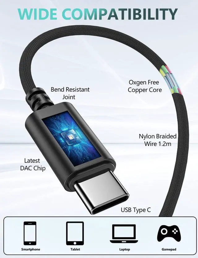 Alt view image 4 of 5 - TOPAUX for iPhone 16 Pro Max Wallet Case + USB C Headphone for iPhone 16 Pro Max 15 Plus for iPad Mini Laptop School Kid in-Ear Noise Canceling Wired Earbuds for Samsung S24 S23 A16 Google Pixel