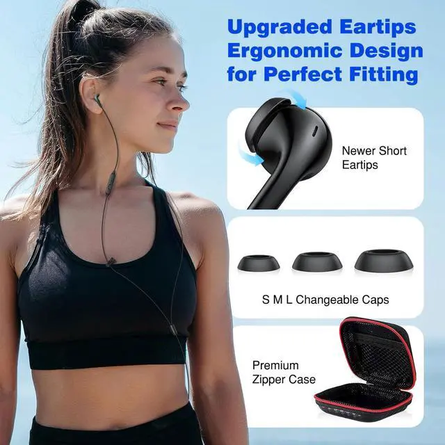 Alt view image 3 of 5 - 2 Pack 3.5mm Earbuds Wired Earphone for Moto G Stylus Play Pure Chromebook PC School Laptop in-Ear Noise Canceling Soft Airplane Headset 3.5 MM Jack Headphone for Samsung A42 A32 A15 A14 A13 A12 5G