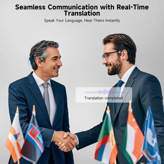 Alt view image 5 of 5 - Yonblow Translation Earbuds Real Time, Translator Earbuds with LED Touch Screen 50H PlaytimeOffline Translator for Exploring Expat Life Freely, Compatible with iOS & Android Black