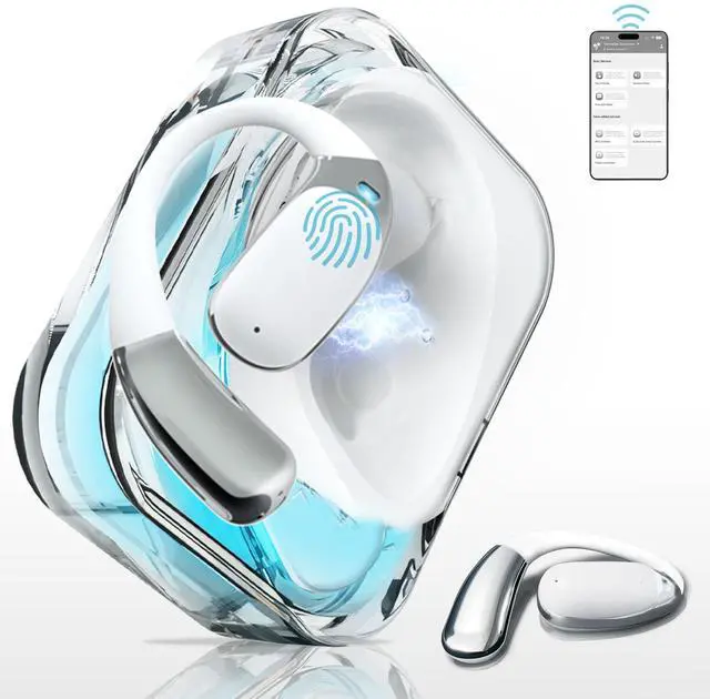 Main image of AI Translator Earbuds Real Time, 3-in-1 Translation Earbuds, 144-Language Translation Headphones | iOS & Android App | Ideal for Travel & Business | Includes 2-Year Free Subscriptio, White