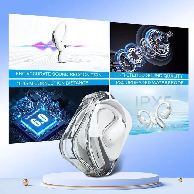 Alt view image 3 of 5 - AI Translator Earbuds Real Time, 3-in-1 Translation Earbuds, 144-Language Translation Headphones | iOS & Android App | Ideal for Travel & Business | Includes 2-Year Free Subscriptio, White