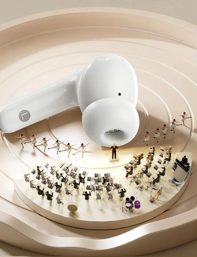 Alt view image 2 of 5 - ZZU Wireless Earbuds, 2025 Ear Buds with Big Bass Stereo Sound, Lightweight Bluetooth Earbuds with 48 Hours Playtime, in-Ear Fit Earphones, IPX7, Hands-Free Calls with AI for iPhone, Android, Pad