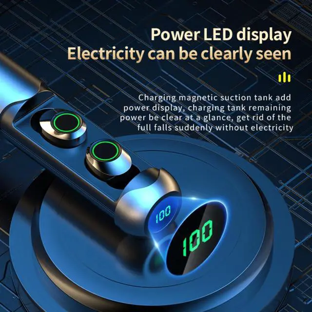 Alt view image 4 of 5 - YZLPSYY Wireless Earbuds, Bluetooth Earbuds in Ear Light-Weight Headphones Noise Cancelling Earbuds Ipx5 Waterproof Sweat Resistant with LED Display Charging Case for Workout Gym Office Black