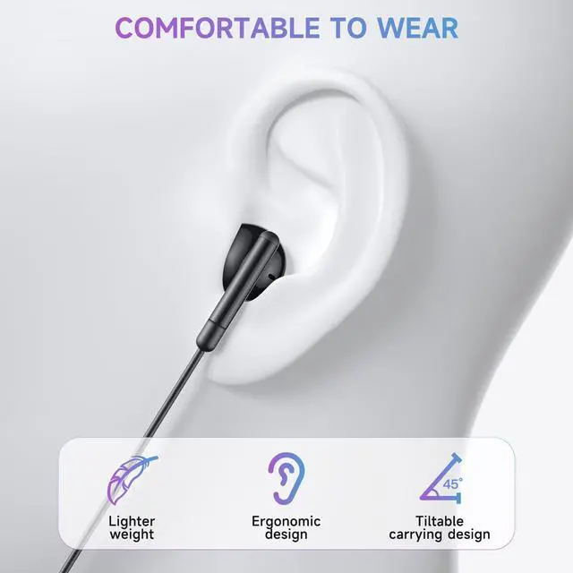 Alt view image 5 of 5 - USB C Headphones for iPhone 15/16 - [ MFi Certified] Type C Earbuds Wired Earphones with Microphone & Remote Control Noise Cancelling for i Phone 15/16 Pro Max/16e/for iPad Pro 2 Packs