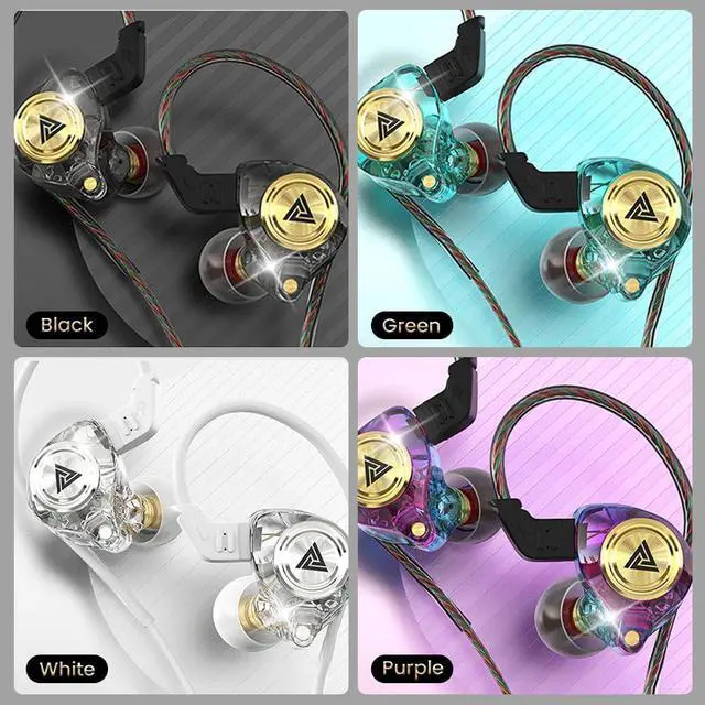 Alt view image 2 of 5 - Yeabomy Wired Gaming Earbuds 4 Pack, Ak3file in Ear Monitors, Deep Bass Sound Wired Earbuds, HiFi in Ear Headphones with 1DD 10mm Dynamic Driver, IEM for Music Gaming Video Calling (Four Colors)
