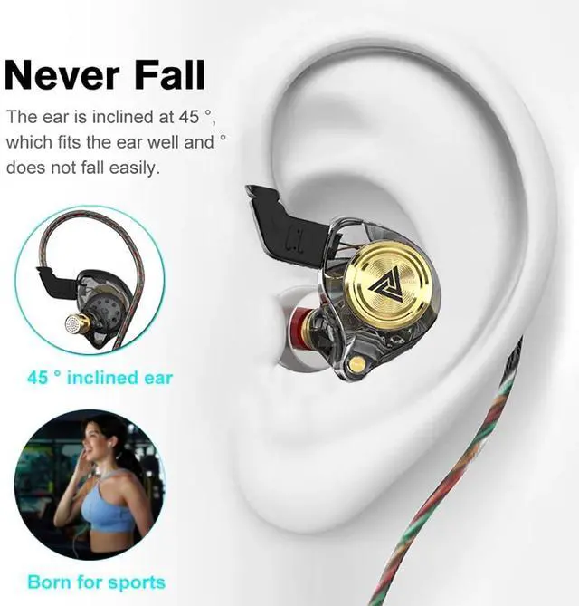 Alt view image 5 of 5 - Yeabomy Wired Gaming Earbuds 4 Pack, Ak3file in Ear Monitors, Deep Bass Sound Wired Earbuds, HiFi in Ear Headphones with 1DD 10mm Dynamic Driver, IEM for Music Gaming Video Calling (Four Colors)