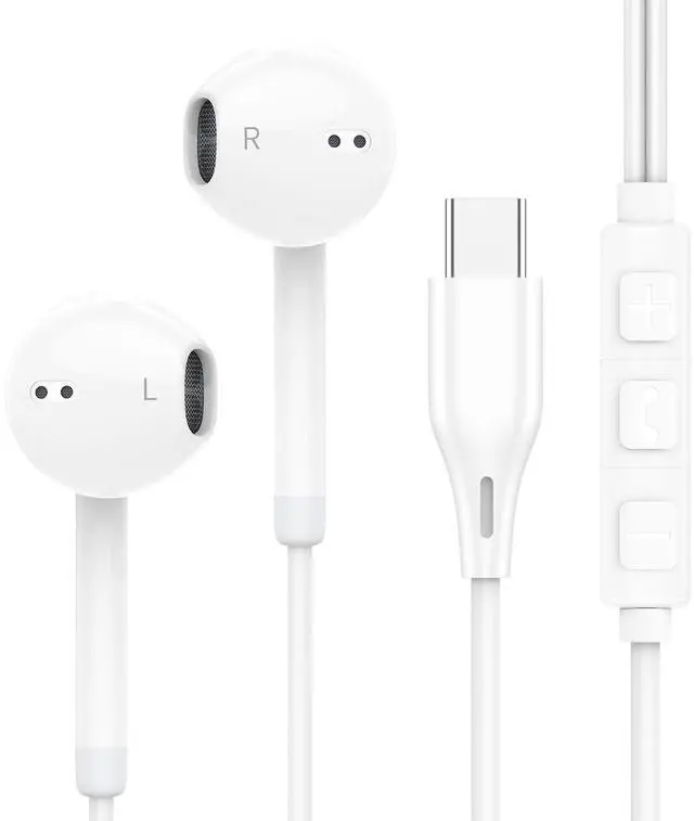 Alt view image 2 of 5 - Vkozlm USB C Headphones Wired, 2Pack Black and White