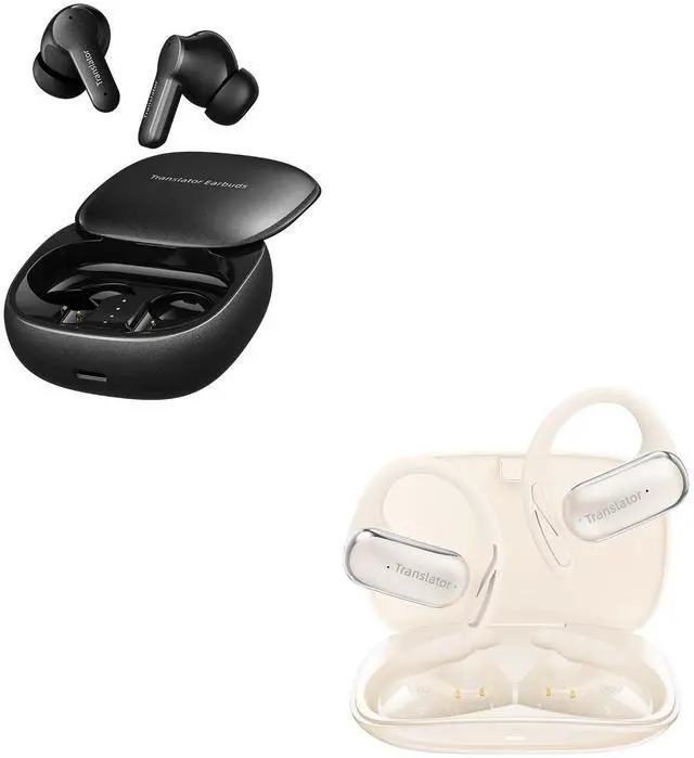 Main image of AI Translation Earbuds Real Time, 3-in-1 Translator Earbuds 144 Languages & Accents, Audifonos Traductores Inglés Español, Open Ear Wireless Ear Buds Bluetooth with Charging Case fit iOS & Android