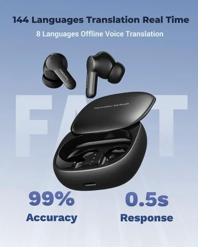 Alt view image 4 of 5 - AI Translation Earbuds Real Time, 3-in-1 Translator Earbuds 144 Languages & Accents, Audifonos Traductores Inglés Español, Open Ear Wireless Ear Buds Bluetooth with Charging Case fit iOS & Android