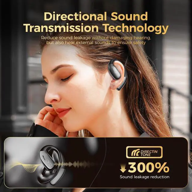 Alt view image 2 of 5 - XO Simple is Beauty 360°Rotating Electric Vacuum Magnetic Suction Phone Holder+Open Ear Headphones, Bluetooth Headphones 50H Playtime with Noise Canceling Mic Headsets