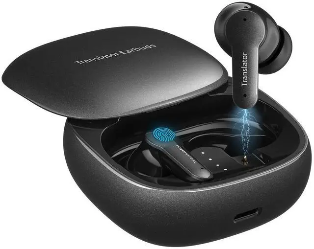 Alt view image 2 of 5 - Language Translator Earbuds, Real-Time AI Translation Earbuds for 144 Languages & Accents, 3-in-1 Smart Bluetooth Earbuds Headphones Ideal for Travel Business Learning