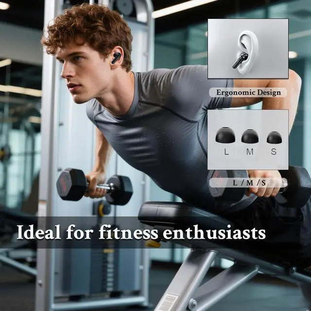 Alt view image 3 of 5 - VIEFONG Wireless Earbuds, 30dB Noise Cancelling Earbuds,Ear Buds Bluetooth 5.4,Touchscreen Charging Case 2.01", 40H Total Playtime, Dual Dynamic Drivers, Stereo Sound for Sports