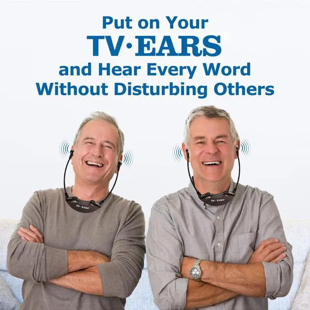 Alt view image 3 of 5 - TV · EARS 5.0 Dual Digital Wireless Headset System for Watching, Includes 2 Headsets & RF Transmitter Compatible with Most TV Brands, Ideal for Seniors & with Hearing Difficulties