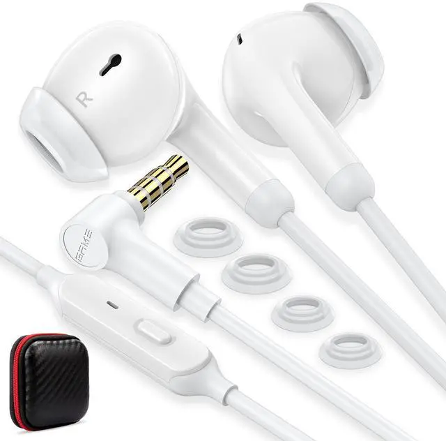 Alt view image 2 of 5 - 2 Pack Wired Earbuds 3.5mm Earphone for Moto G Stylus Play for Chromebook PC School Adult in-Ear Noise Canceling Soft Eartips Airplane Headset 3.5 MM Jack Headphone for Samsung A42 A32 A15 A14 A12 S10