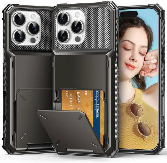 Alt view image 2 of 5 - TOPAUX for iPhone 16 Pro Max Case Wallet 5 Credit Card Holder USB C Headphone for iPhone 16 Pro Max in-Ear Wired Earbuds with Mic Volume Control School Kid Adult Laptop