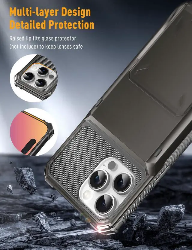 Alt view image 5 of 5 - TOPAUX for iPhone 16 Pro Max Case Wallet 5 Credit Card Holder USB C Headphone for iPhone 16 Pro Max in-Ear Wired Earbuds with Mic Volume Control School Kid Adult Laptop