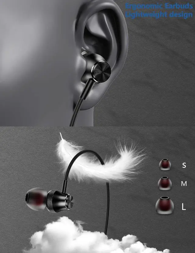 Alt view image 5 of 5 - 2 Pack 3.5mm Earbuds Wired Earphone for Moto G Stylus Play Pure Chromebook PC School Laptop in-Ear Noise Canceling Soft Airplane Headset 3.5 MM Jack Headphone for Samsung A42 A32 A15 A14 A13 A12 5G