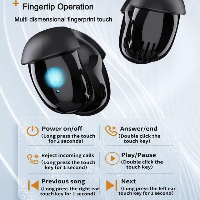 Alt view image 3 of 5 - Ttbesmi Open Ear Bluetooth Headphones Bone Conduction Ear Buds Wireless Bluetooth Open Ear Earbuds Ear Clip Headphones Wireless Ear Buds Ear Buds for Small Ears Wireless Bone Conduction Head Phones