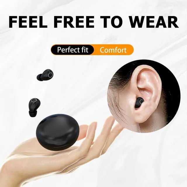 Alt view image 3 of 5 - Smallest Invisible Mini Wireless Bluetooth Earbuds Tiny Discreet Hidden Earbuds for Small Ear Canals In Ear Small Headphones for Work Side Sleeper Blue Tooth Sleeping Ear Buds Wireless Earphones