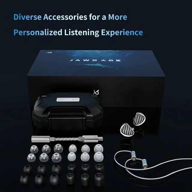 Alt view image 4 of 4 - TRN Jaws 3DD + 4BA + 1Planar Driver in-Ear Monitor, HiFi Stereo Wired Headphones with 2-Pins Detachable Cable Design (3.5mm Jack No Mic)